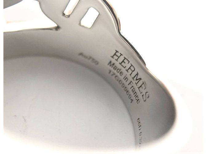 Hermès Anello Alchimie in oro bianco e diamanti Argento - vista 2