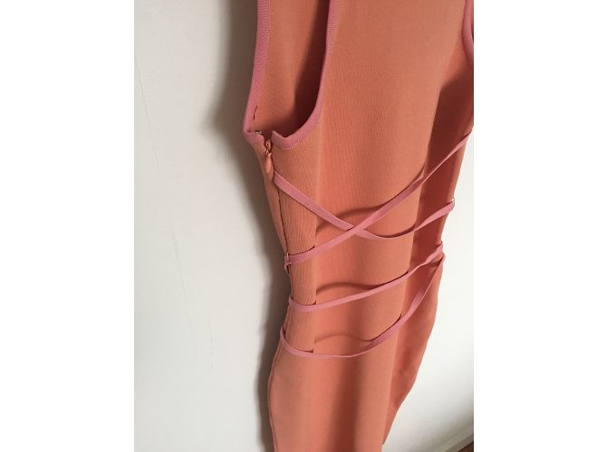 Abito Herve Leger Rosa e Salmone in Rayon - vista 4