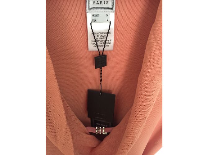 Abito Herve Leger Rosa e Salmone in Rayon - vista 6