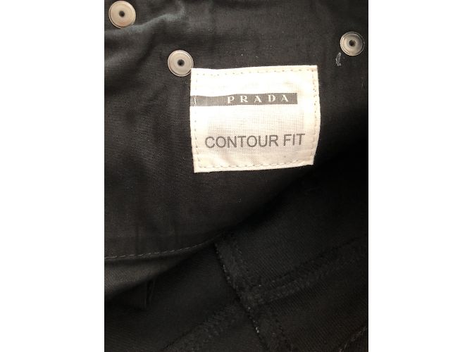 Jeans dritti Prada in cotone nero - vista 4