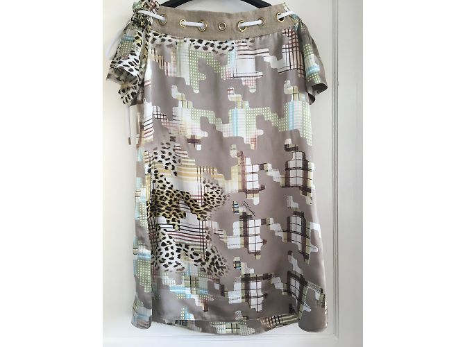 Tunica Just Cavalli in seta e lino beige - vista 3