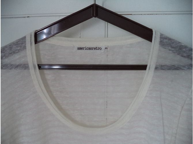 American Retro Camiseta de manga larga de lino rosa - vista 3