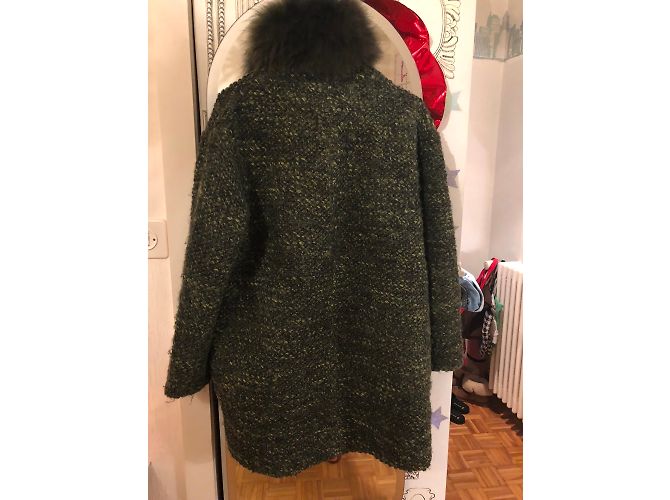 Abrigo Alice + Olivia de lana verde bosque - vista 5