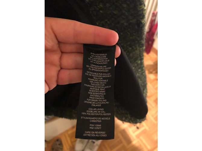 Abrigo Alice + Olivia de lana verde bosque - vista 6