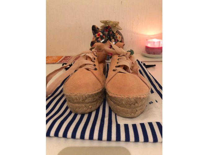 Autre Marque Manebì Hamptons Espadrilles Sneaker aus rosa Wildleder Gr. 36 Pink - Ansicht 6