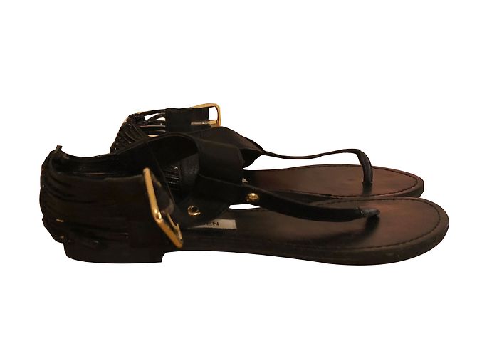 Sandali Steve Madden in pelle nera taglia 36 Nero - vista 2
