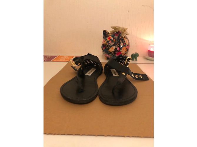 Sandali Steve Madden in pelle nera taglia 36 Nero - vista 3