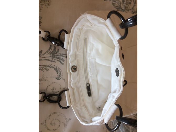 Borsa a mano Diesel in cotone bianco - vista 5