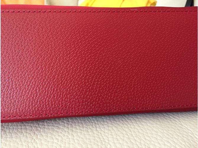 Borsa Lancel rossa in pelle e nylon Rosso - vista 6
