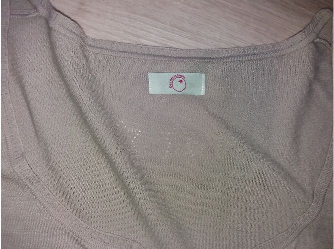 Des Petits Hauts Baumwolle Kaschmir Pullover Beige L - Ansicht 3