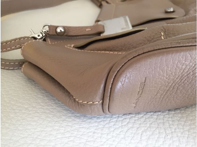 Borsa Lancel in pelle beige - vista 3