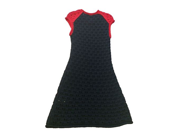 Sonia Rykiel Kleid aus schwarzer Baumwollstrickware - Ansicht 2