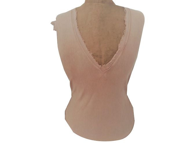 Top asimétrico de algodón beige Ikks - vista 2