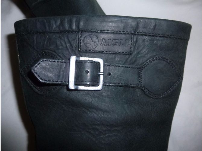 Botas Biker Aigle de cuero negro 36 - vista 5