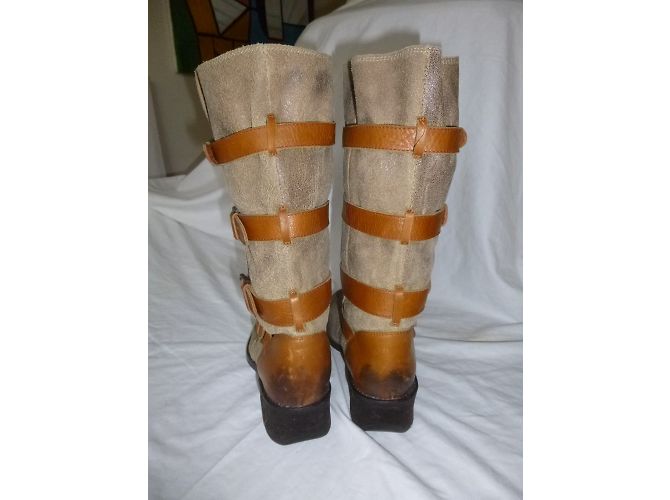 Balmain Lederstiefel Sand Farbe Größe 37 - Ansicht 5