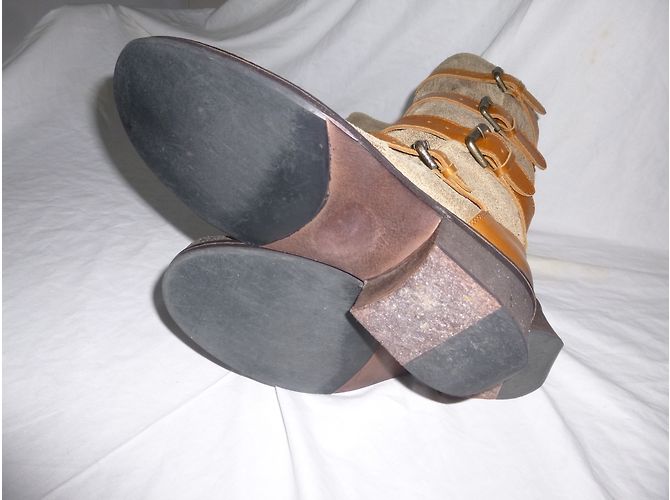 Balmain Lederstiefel Sand Farbe Größe 37 - Ansicht 6