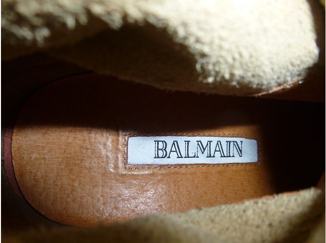 Balmain Lederstiefel Sand Farbe Größe 37 - Ansicht 7