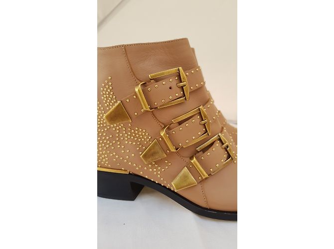 Botines Chloé Susanna de piel beige - vista 3