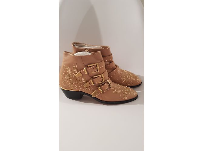 Botines Chloé Susanna de piel beige - vista 6