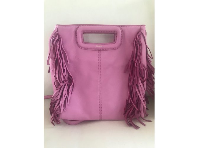 Maje M Tasche aus rosa Leder Pink - Ansicht 2