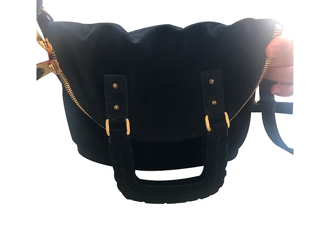 Borsa a mano Barbara Bui in pelle di cervo nera Nero - vista 2