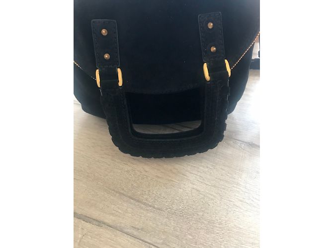 Borsa a mano Barbara Bui in pelle di cervo nera Nero - vista 3