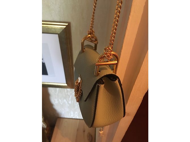 Borsa a mano Chloé Drew Nano in pelle verde - vista 4