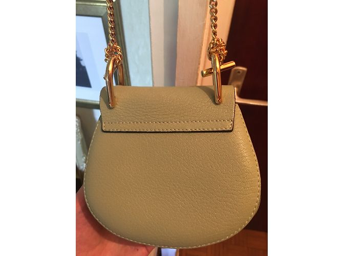 Borsa a mano Chloé Drew Nano in pelle verde - vista 6