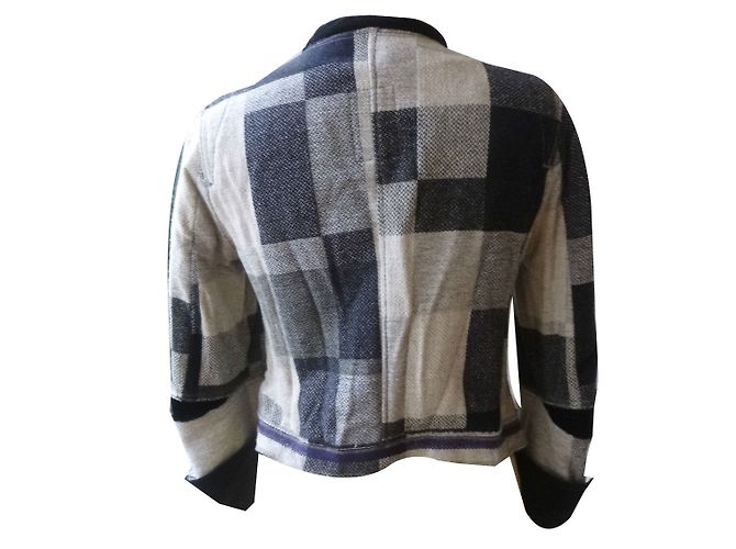 Marithé et François Girbaud Wolljacke Karo Muster - Ansicht 2