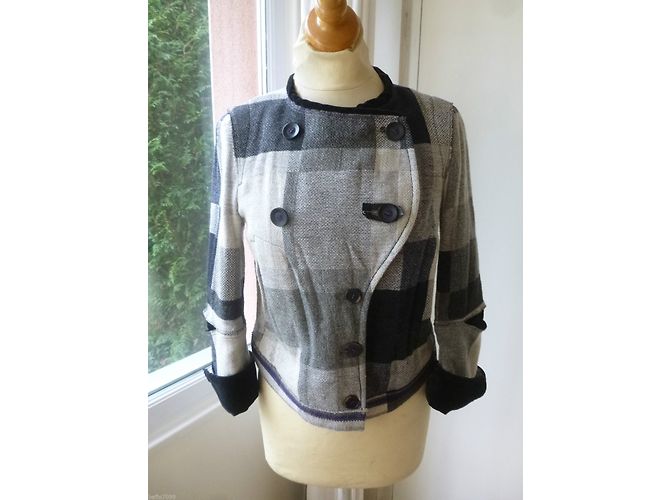 Marithé et François Girbaud Wolljacke Karo Muster - Ansicht 3