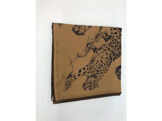 Hermès Bufandas de seda Castaño - vista 5