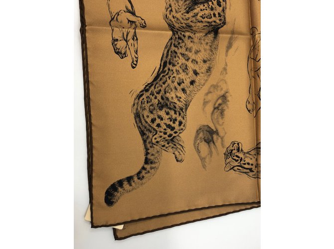 Hermès Bufandas de seda Castaño - vista 9