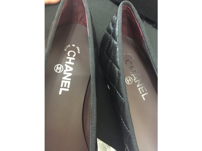 Chanel Gesteppte Ballerinas Schwarz - Ansicht 3