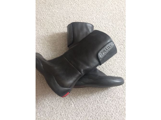 Prada Lederstiefel schwarz Größe 29 - Ansicht 2