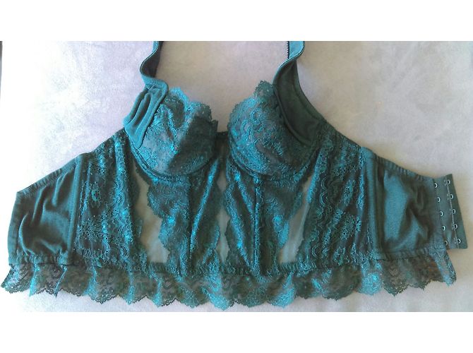 Bustier in pizzo Dior Verde - vista 2