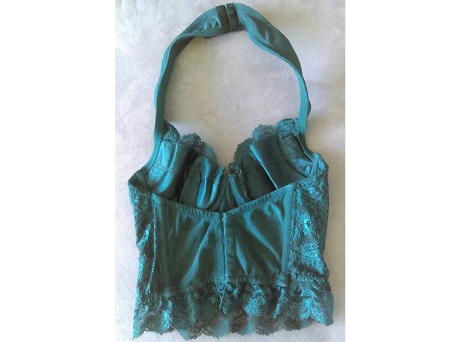Bustier in pizzo Dior Verde - vista 3