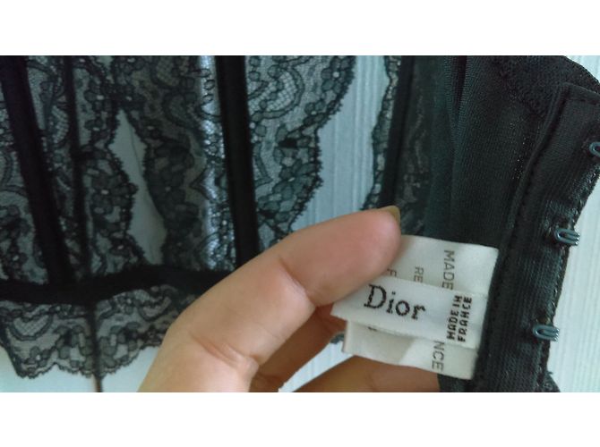 Bustier in pizzo Dior Verde - vista 4