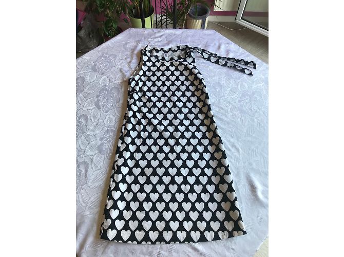 Vestido Moschino de algodón negro y blanco - vista 2
