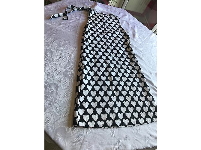 Vestido Moschino de algodón negro y blanco - vista 5