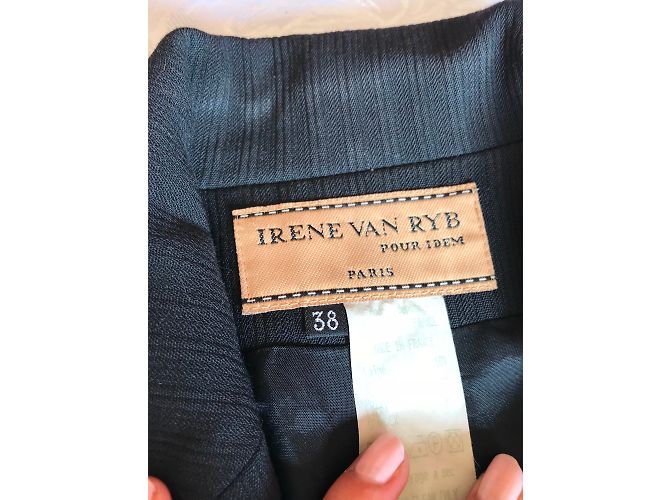 Chaqueta Irene Van Ryb de algodón negro Talla 38 - vista 4