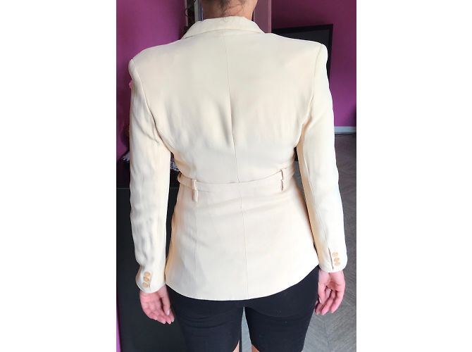 Autre Marque Chaqueta de traje Migoscha beige de algodón - vista 3