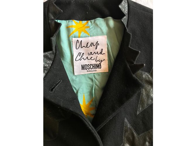 Chaqueta corta Moschino Cheap And Chic negra de algodón 38 Negro - vista 5