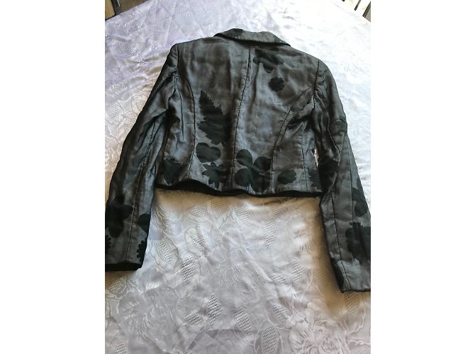 Giacca Corta Moschino in Cotone Grigio Grigio antracite - vista 5