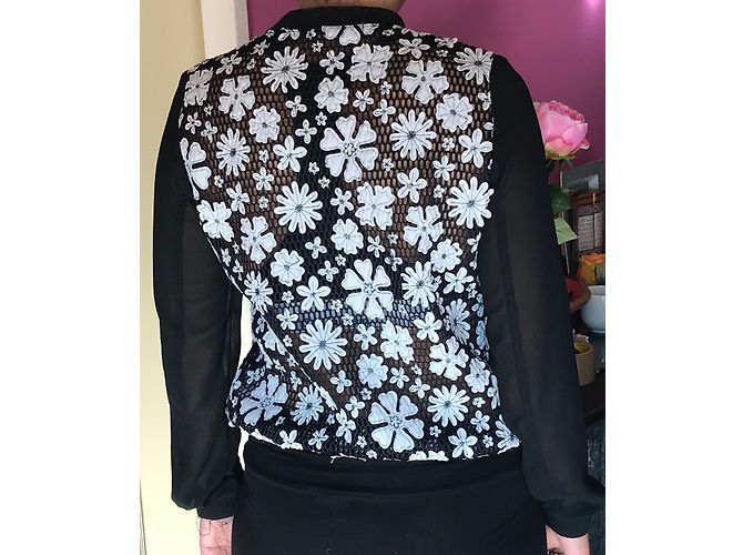 Autre Marque Giacca By Clara Bianca e Nera Nero Bianco - vista 3