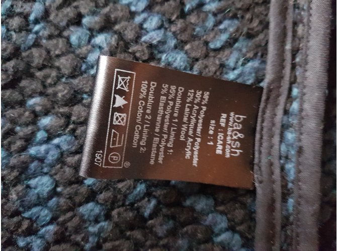 Ba&Sh Weste aus Wolle Marineblau - Ansicht 4