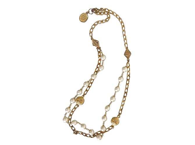Chanel Vintage lange Halskette Golden - Ansicht 2