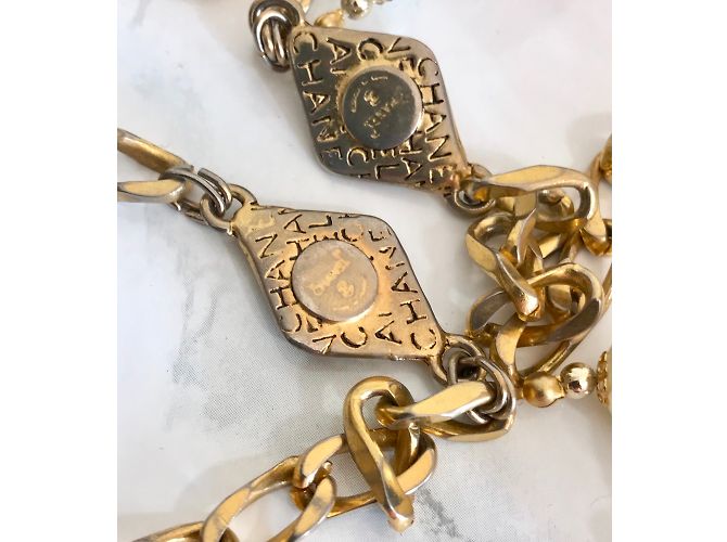 Chanel Vintage lange Halskette Golden - Ansicht 8