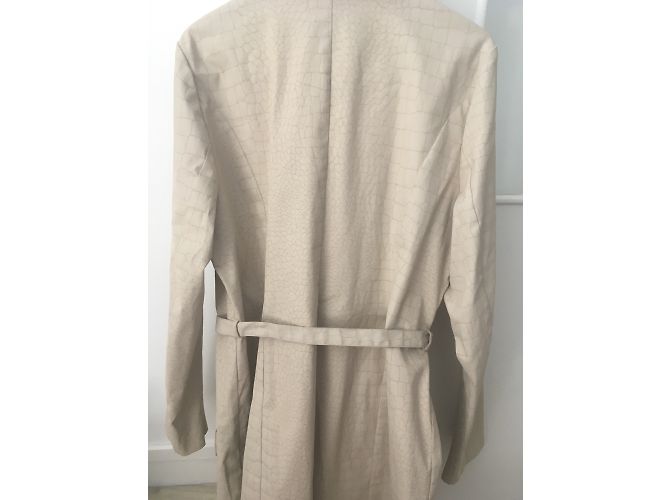 Trench One step beige in cotone - vista 5