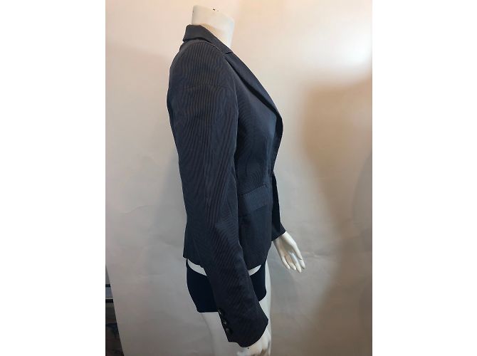 Giacca Sportmax in cotone a righe blu - vista 10