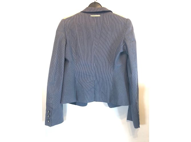 Giacca Sportmax in cotone a righe blu - vista 2